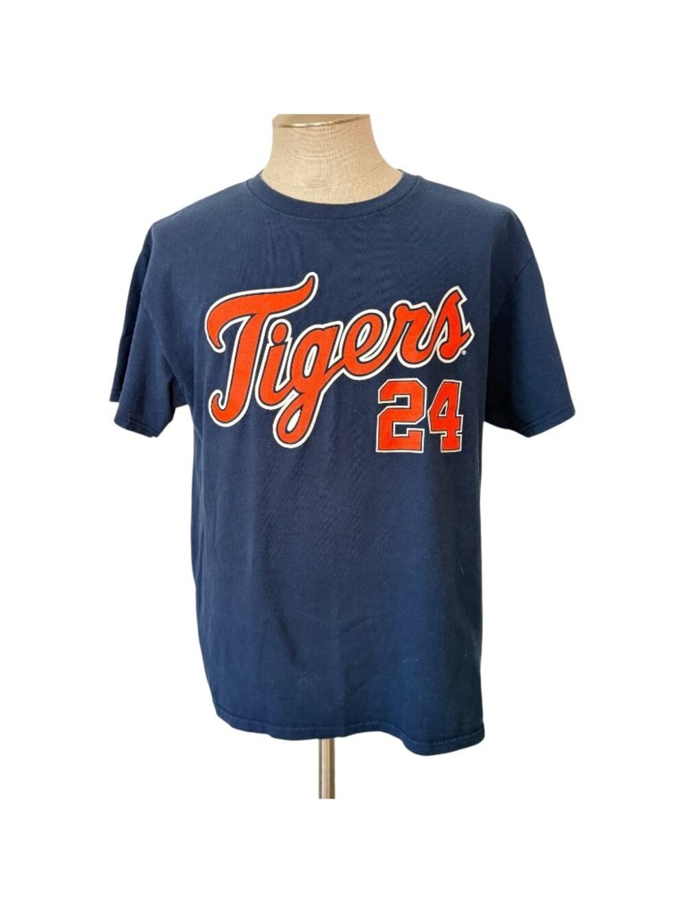 MLB Detroit Tigers Miguel Cabrera #24 Navy T Shirt Size Large Mens‎ Baseball
